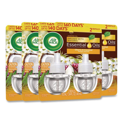 Scented Oil Refills, Paradise Retreat, 0.67 oz, 2/Pack, 6 Packs/Carton