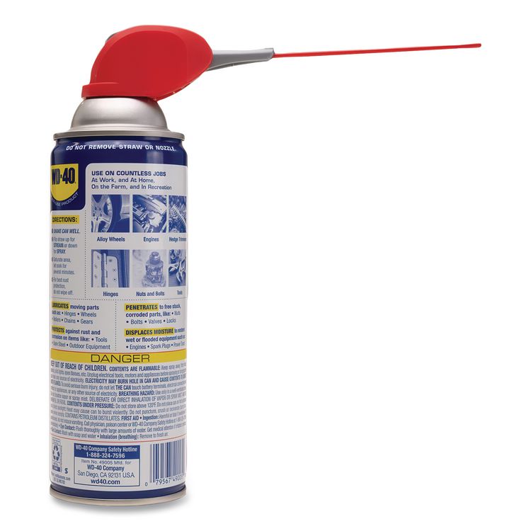 Smart Straw Spray Lubricant, 12 oz Aerosol Can, 12/Carton