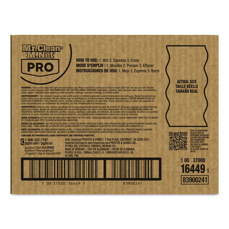 Magic Eraser Extra Durable, 4.6 x 2.4, 0.7" Thick, White, 30/Carton