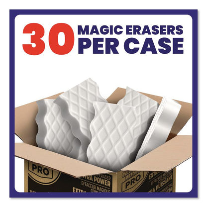 Magic Eraser Extra Durable, 4.6 x 2.4, 0.7" Thick, White, 30/Carton