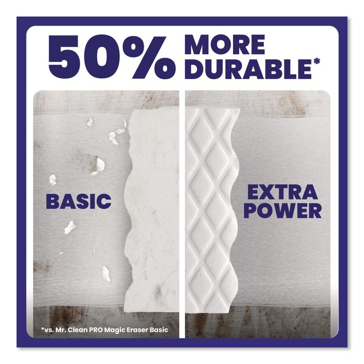 Magic Eraser Extra Durable, 4.6 x 2.4, 0.7" Thick, White, 30/Carton