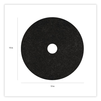 Stripping Pads, 13" Diameter, Black, 5/Carton