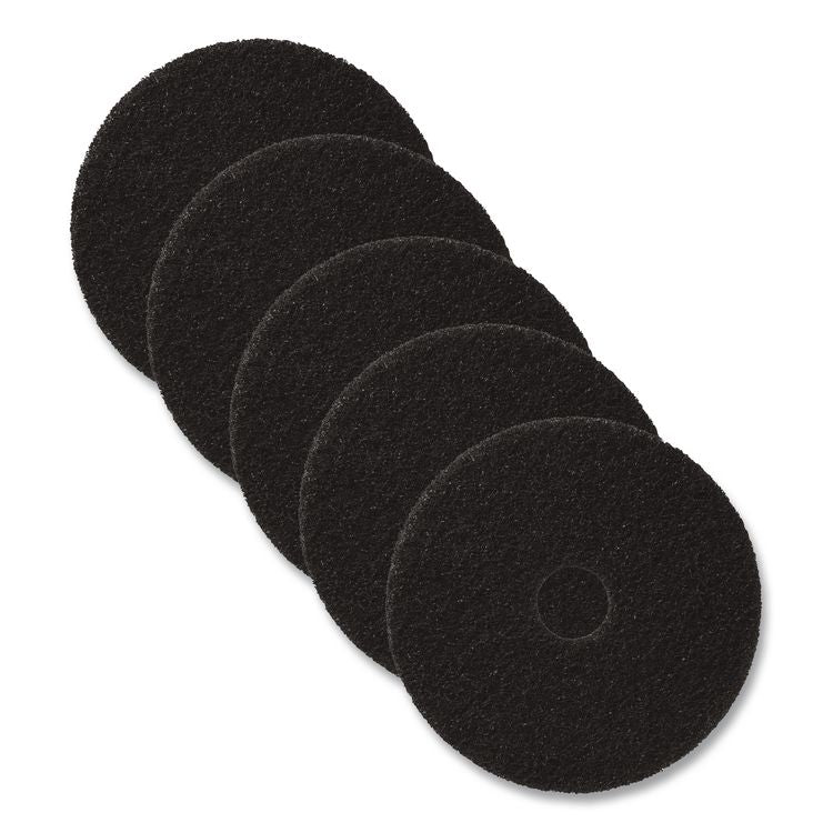Stripping Pad, 16" Diameter, Black, 5/Carton