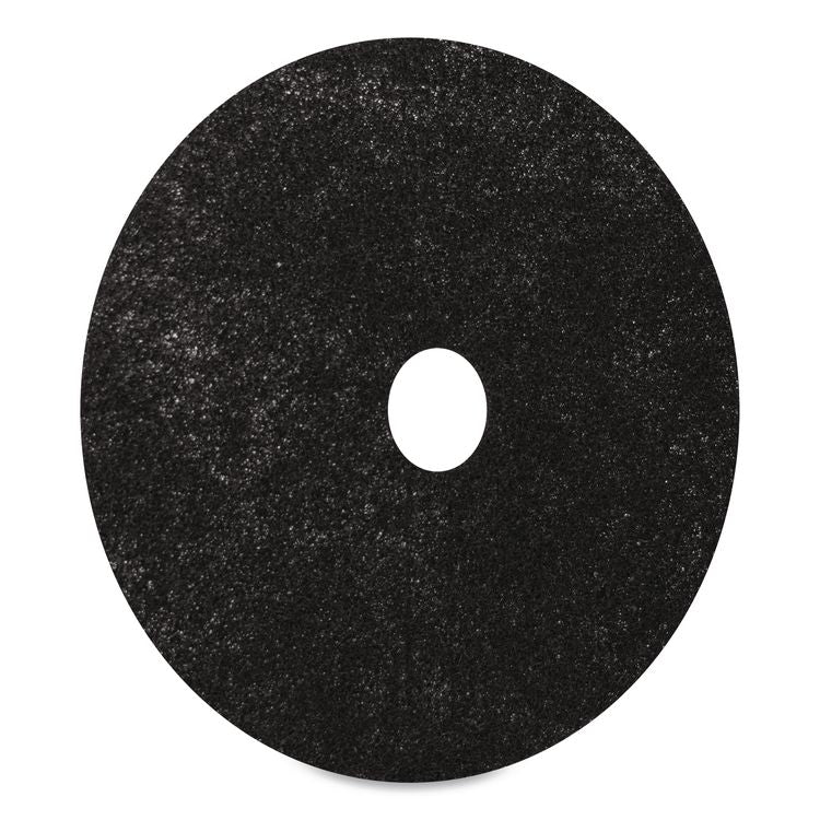 Stripping Pads, Heavy-Duty, 20" Diameter, Black, 5/Carton