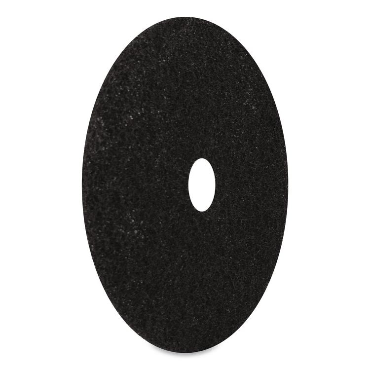 Stripping Pads, Heavy-Duty, 20" Diameter, Black, 5/Carton