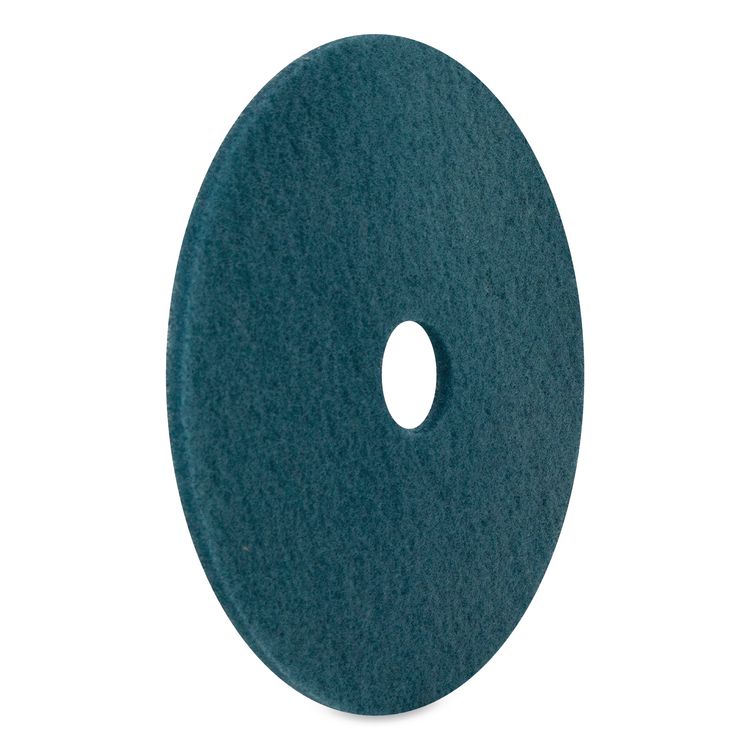 Aqua Burnishing Pads, 27" Diameter, Aqua, 5/Carton