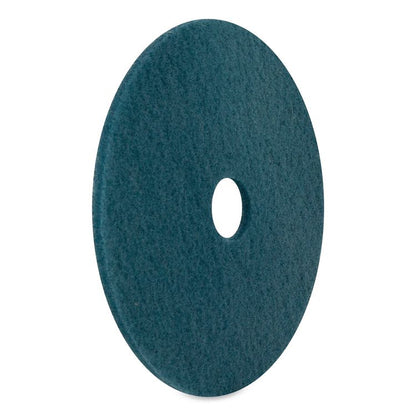 Aqua Burnishing Pads, 27" Diameter, Aqua, 5/Carton
