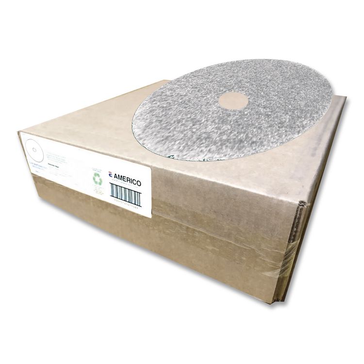 Polishing Pads, 17" Diameter, White, 5/Carton