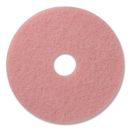 Remover Burnishing Pad, 27" Diameter, Pink, 2/Carton