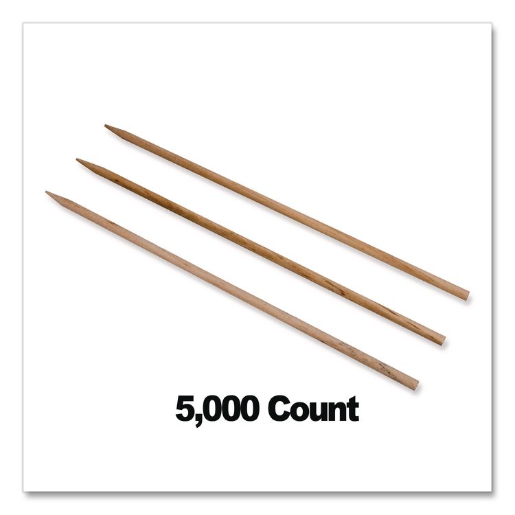 Wooden Skewers, 8.5", Natural, 1,000/Box, 5 Boxes/Carton