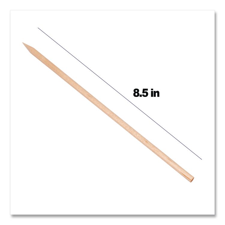 Wooden Skewers, 8.5", Natural, 1,000/Box, 5 Boxes/Carton