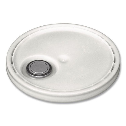 Utility Bucket with Lid, 5 gal, White, 5/Carton