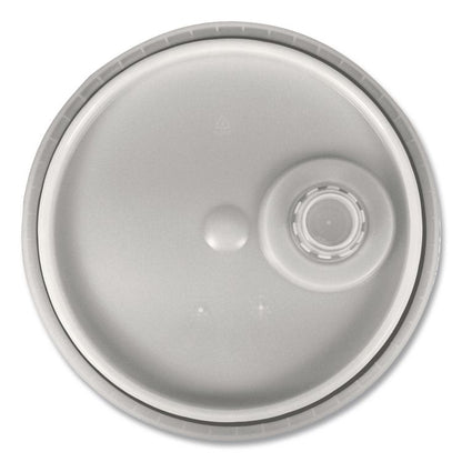 Utility Bucket with Lid, 5 gal, White, 5/Carton