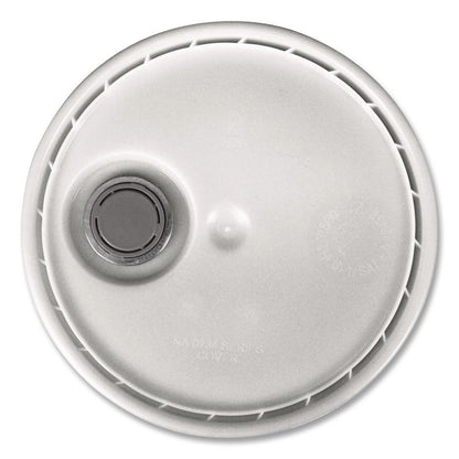 Utility Bucket with Lid, 5 gal, White, 5/Carton