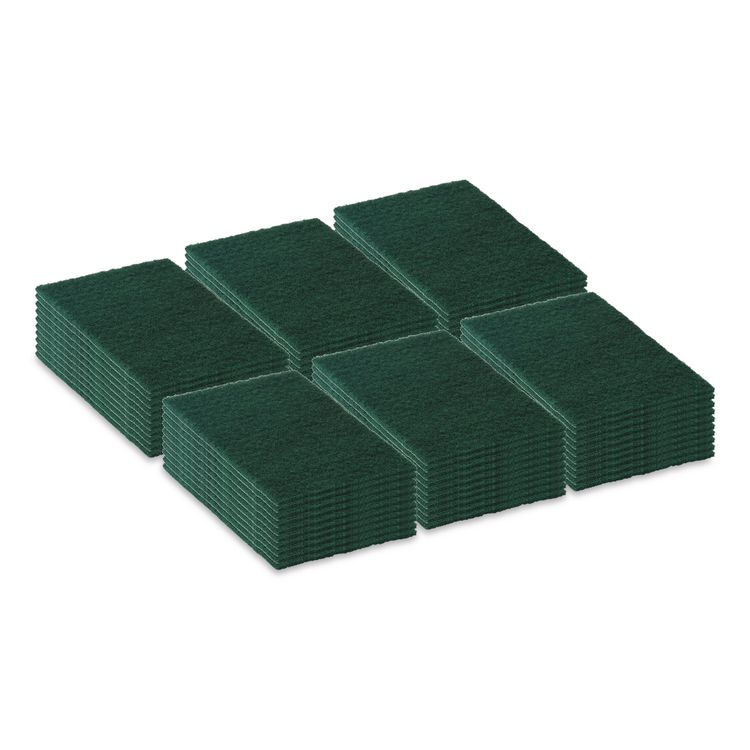 90-96 Medium Duty Hand Cleaning Pad, 6" x 9", Green, 60/Carton