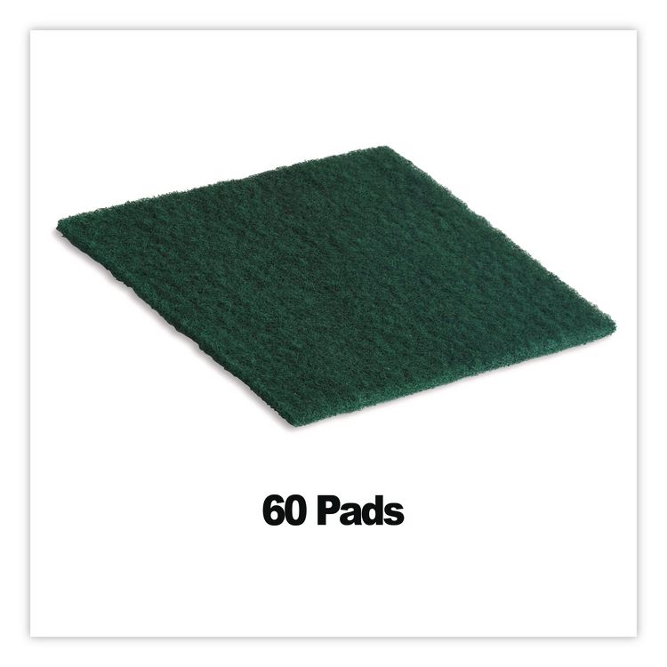90-96 Medium Duty Hand Cleaning Pad, 6" x 9", Green, 60/Carton