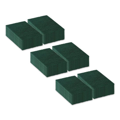 90-96 Medium Duty Hand Cleaning Pad, 6" x 9", Green, 20/Pack, 3 Packs/Carton
