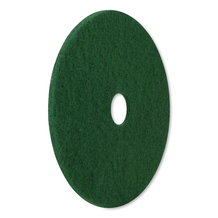 Scrubbing Pads, 20" Diameter, Green, 5/Carton