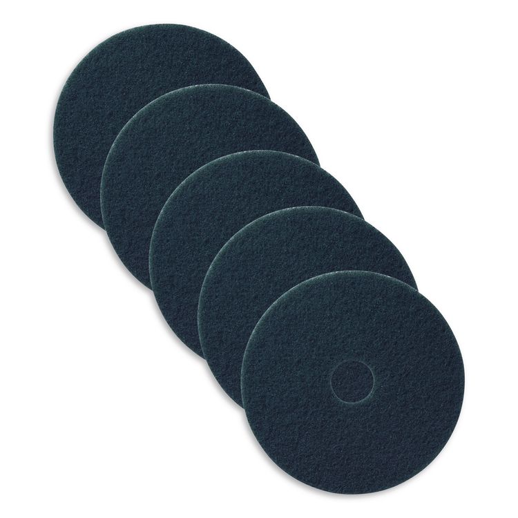 Aqua Burnishing Pads, 27" Diameter, Aqua, 5/Carton