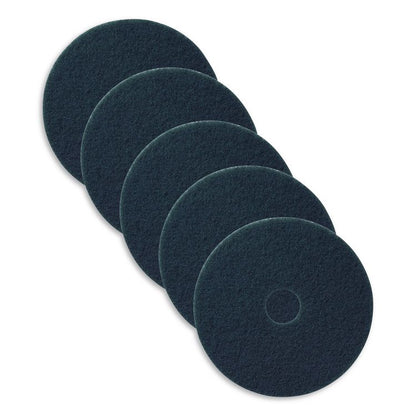 Aqua Burnishing Pads, 27" Diameter, Aqua, 5/Carton