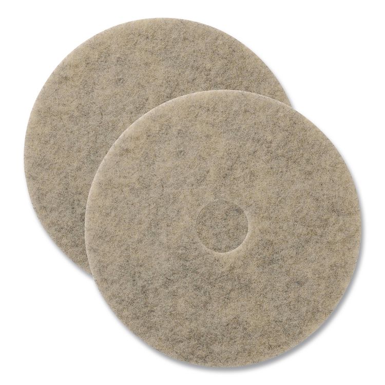 Porko Plus Burnishing Pads, 27" Diameter, Brown, 2/Carton