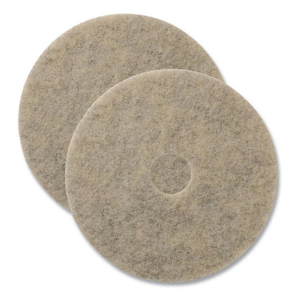 Porko Plus Burnishing Pads, 27" Diameter, Brown, 2/Carton