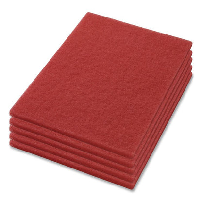 Buffing Pads, 28 x 14, Red, 5/Carton