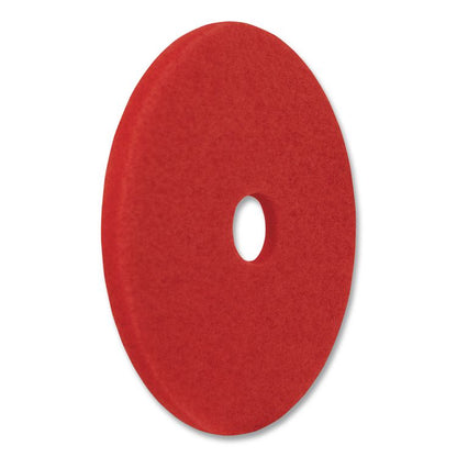 Buffing Pads, 20" Diameter, Red, 5/Carton