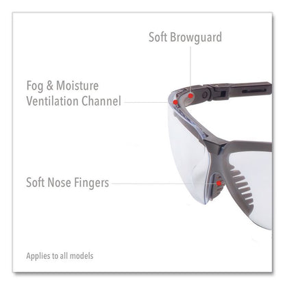 Genesis Safety Eyewear, Black Full Frame, Clear Dual Lens
