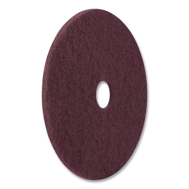 Stripping Pads, 17" Diameter, Burgundy, 5/Carton