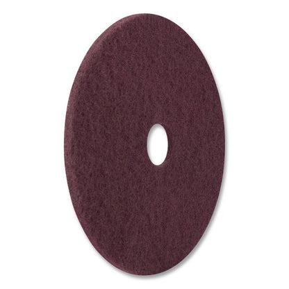 Stripping Pads, 17" Diameter, Burgundy, 5/Carton