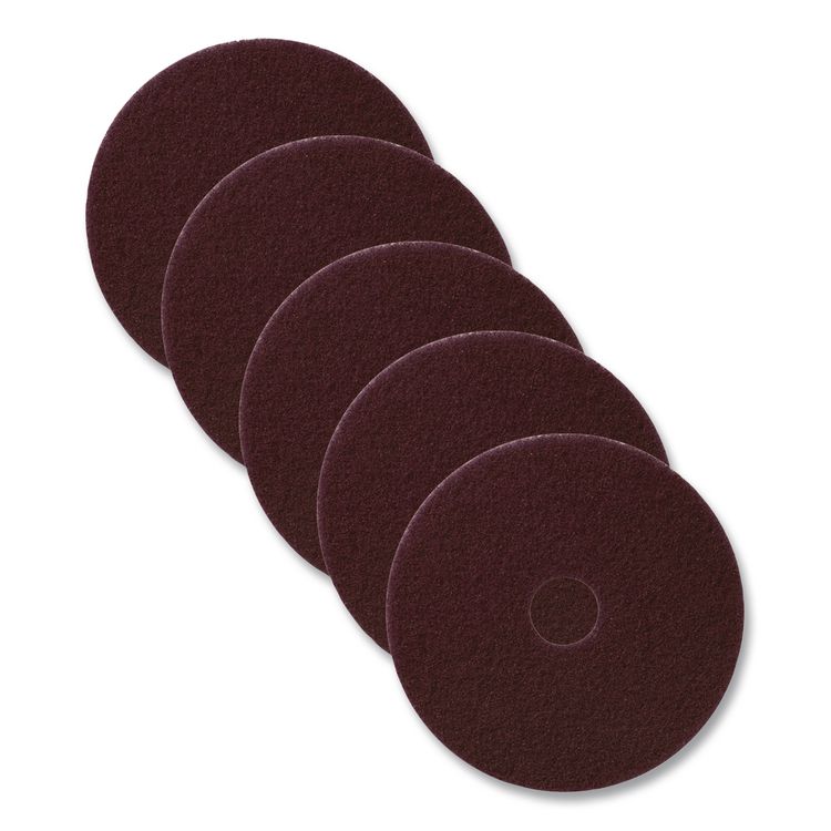 EcoPrep EPP Specialty Pad, 20" Diameter, Maroon, 10/Carton