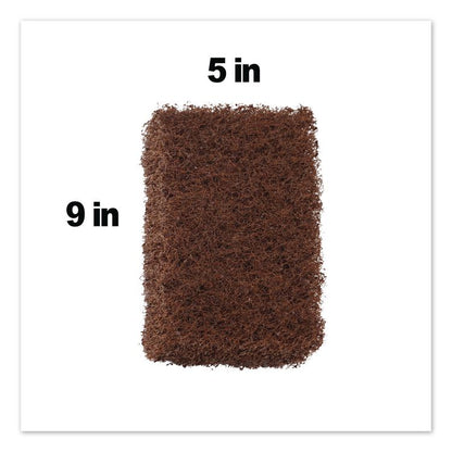 Octopus Heavy Duty Cleaning Pad, 5" x 9", Brown, 20/Carton