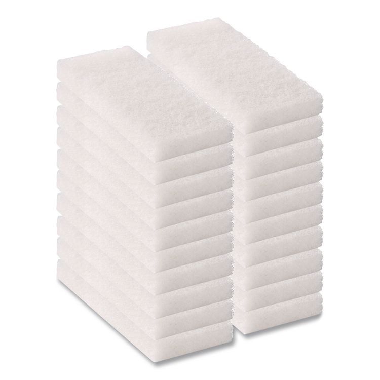 Octopus Light Duty Cleaning Pad, 5" x 9", White, 20/Carton