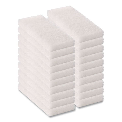 Octopus Light Duty Cleaning Pad, 5" x 9", White, 20/Carton