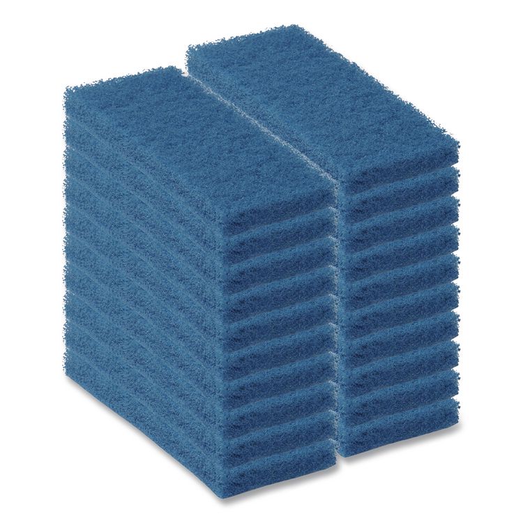 Octopus 102 Medium Duty Cleaning Pad, 5" x 9", Blue, 20/Carton