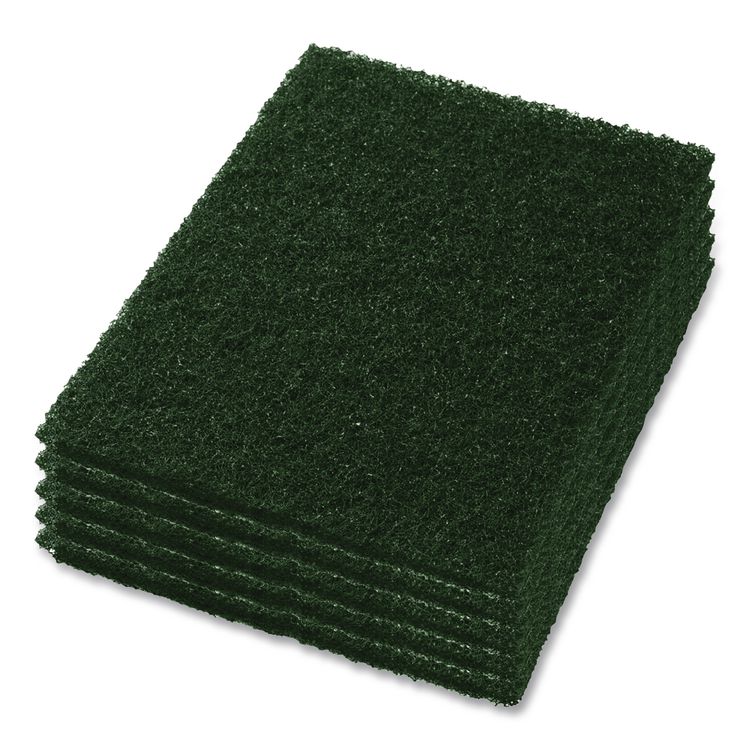 Scrubbing Pads, 14 x 20, Green, 5/Carton
