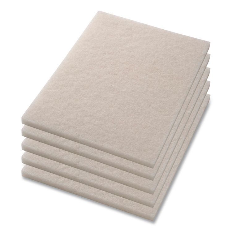 Polishing Pads, 14 x 28, White, 5/Carton