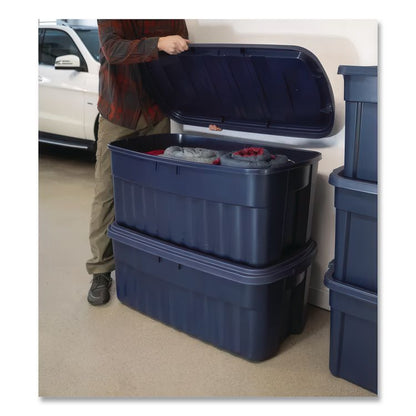 Roughneck Storage Box, 50 gal, 21.2" x 43" x 17.88", Dark Indigo Metallic