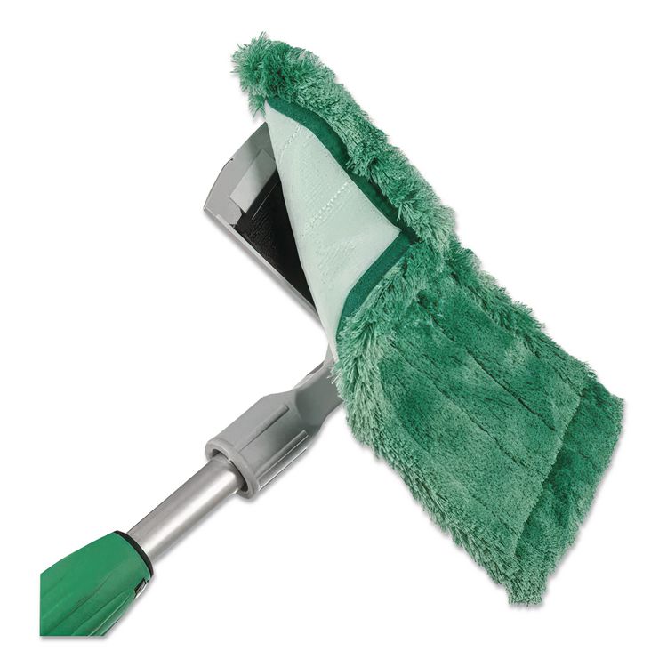 SpeedClean Window Cleaning Kit, Aluminum, 6 ft Extension Pole, 8" Pad Holder, Silver/Green