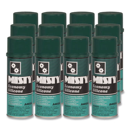Economy Silicone Spray Lubricant, 11 oz Aerosol Can, 12/Carton