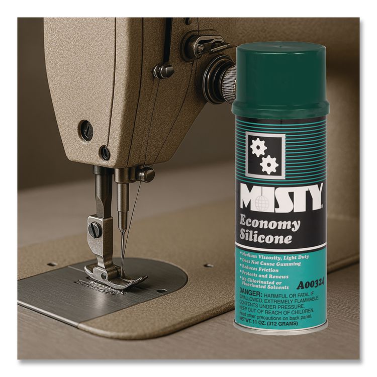 Economy Silicone Spray Lubricant, 11 oz Aerosol Can, 12/Carton