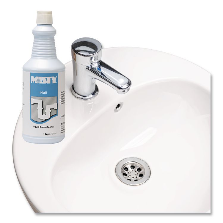 Halt Liquid Drain Opener, 32 oz Bottle, 12/Carton