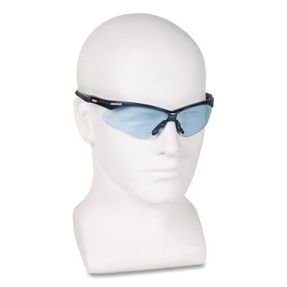 Nemesis Safety Glasses, Blue Half Frame, Light Blue Dual Lens, 12/Box
