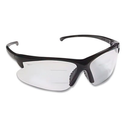 V60 30-06* Safety Reader Eyewear, 1.5+ Diopter, Black Half Frame, Clear Dual Lens