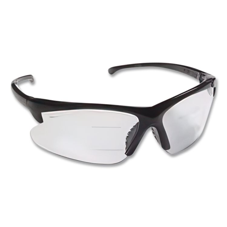 V60 30-06* RX Safety Eyewear 3011719, 2.5+ Diopter, Black Half Frame, Clear Dual Lens