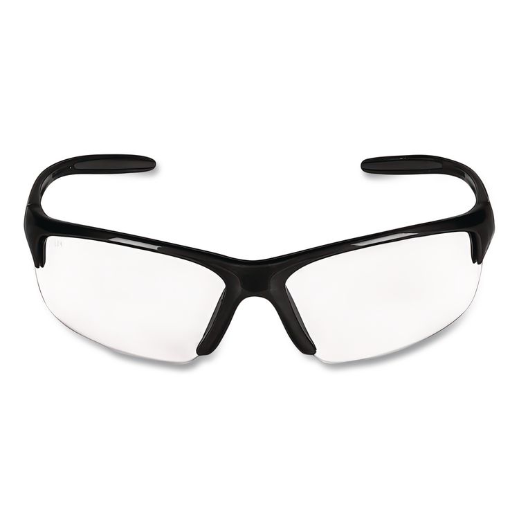 Equalizer Safety Glasses, Gunmetal Half Frame, Clear Dual Lens