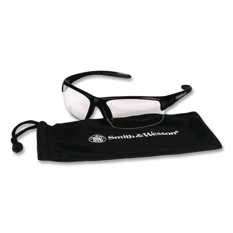 Equalizer Safety Glasses, Gunmetal Half Frame, Clear Dual Lens