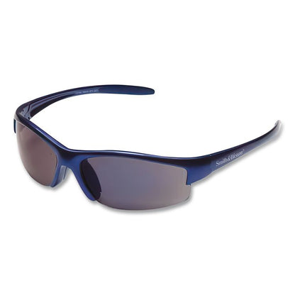 Equalizer Safety Eyewear, Blue Half Frame, Mirrored Blue Dual Lens