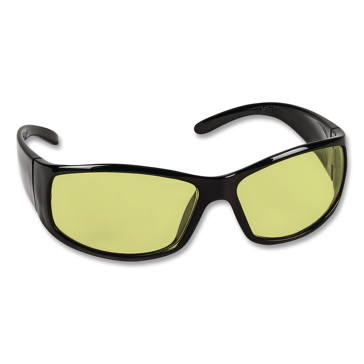 Elite Safety Glasses 3016314, Black Full Frame, Amber Dual Lens